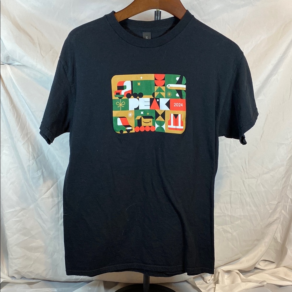 Gildan Black Short Sleeve Tee with Vibrant Graphic